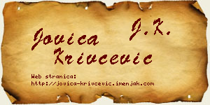 Jovica Krivčević vizit kartica